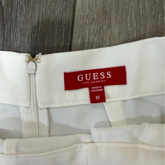 Guess Cream High-Waist Shorts with Gold Accent - Picture 2 of 6